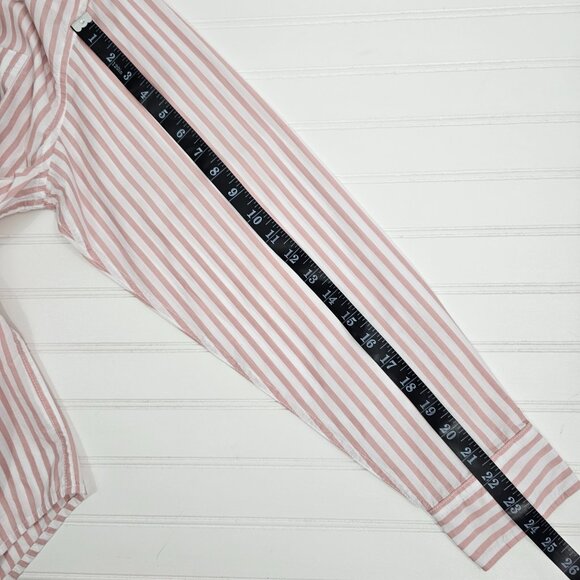 American Eagle Relaxed Fit Men's Pink Striped Button Down Shirt Size M - Picture 13 of 13